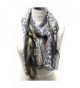 Scarfand's Chiffon Leopard Print Oblong Scarf - Belt Black - CZ11KYUCZP1