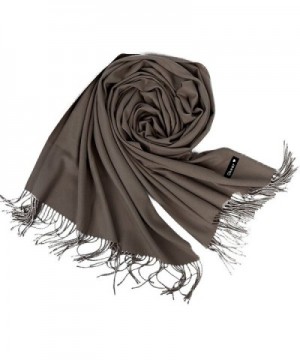 Cashmere Scarf for Women and Men - Super Soft and Warm 23"x 82" Winter Wool Wrap Shawl - Light Coffee - CA1858OL3E4