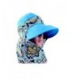 Wide Brim Visor Foldable UV Protection Sun Hat Outdoor Flap Hat for Women - blue - CT17AZUM5MD