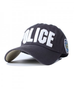 Vankerful NYPD Hat For Men Police Unisex Embroidered Hats Adjustable Baseball Caps Snapback - Adult-dark Grey - CI185ZTI75D