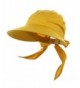 Mega Cap Lemon Yellow Wide Brim Peak Gardening Sun Hat - CL11P67G1Z7