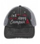 Hot Pink I'm am A Happy Camper Women Embroidered Trucker Style Cap Hat Rocks any Outfit - C91838UK5SM