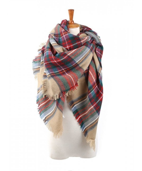 Menglihua Soft Classic Plaid Tartan Cashmere Feel Large Blanket Scarf Wrap Shawl - G Charm - C412MQY3VI7