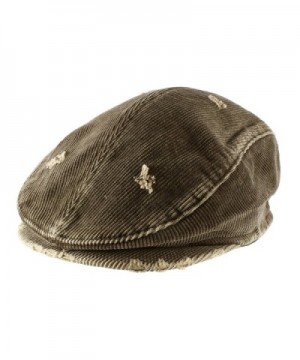 Morehats Men's Women's Unisex 100% Cotton Vintage Corduroy Newsboy Cap Gatsby Hat - Chocolate - C811LLY6YPV