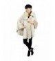 Faux Fur Trimmed Wrap - Wide Fur Trim- Beige - C1188GMHK02