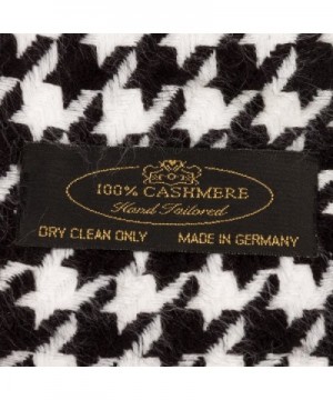 SilverHooks Cashmere Scarf Black Houndstooth in Wraps & Pashminas