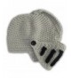 GIANCOMICS Roman Cosplay Knight Helmet Visor Crochet Knit Beanie Hat Winter Mask Cap - Grey - CK126NLKABT