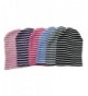 6 Hats excell Women's Fashion Striped Winter Beanie Hats - CY11N2AYW6T