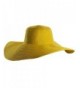 Women Summer Floppy Derby Wide Large Big Brim Beach Straw Sun UV Cap Hat Visor - Yellow - CN12D3O1UVT