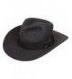 Sakkas Flynn Grosgrain Bow Wide Brim Wool Fedora - Charcoal - CC11H0HZOE5