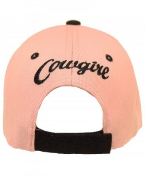 Cowgirl Embroidered Baseball Black Pink