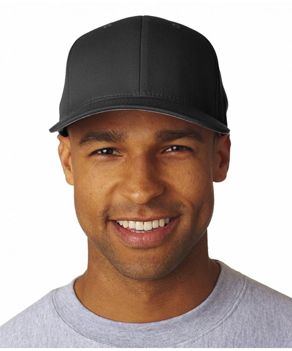 Flexfit Six Panel Mid Crown Twill Blend Cap - Black - CR12GNRLAFN