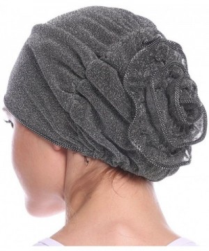 Ababalaya Womens Elegant Strench Glitter in Women's Skullies & Beanies