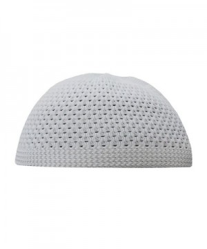 TheKufi White Open-Weave Nylon Stretchy Kufi Hat Skull Cap Beanie - CN17YCXXWCT