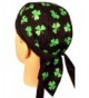 Skull Cap Biker Caps Headwraps Doo Rags - Shamrocks on Black - C912ELHNNK3