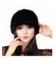 URSFUR Women's Mink Fur Knit Newsboy Hat Multicolor - Black - CZ11M0CUW29