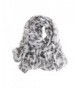 E-Clover Fashion Animal Print Scarves Shawl Lightweight Scarf wrap for Women - Blackwhite - CH186HEURY6