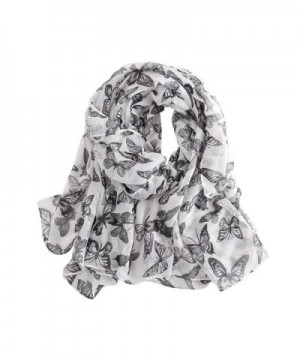 E-Clover Fashion Animal Print Scarves Shawl Lightweight Scarf wrap for Women - Blackwhite - CH186HEURY6