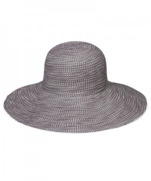 wallaroo Women's Petite Scrunchie Sun Hat - UPF 50+ - Crushable - Grey/White Dots - CN12O3XC66C