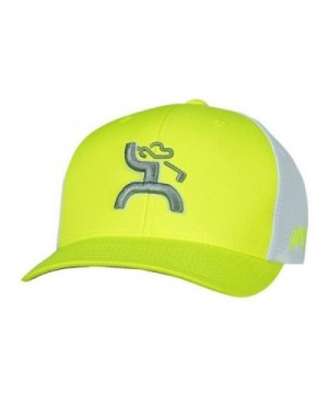 Hooey Hat 'Trap' Golf Hat-Neon Green/White FlexFit - C812EBYDL5D