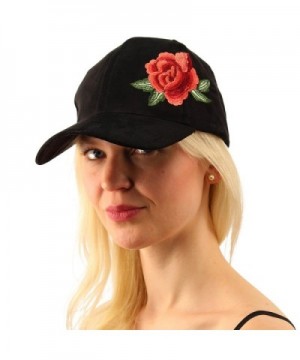 Floral Embroidery Velvet Baseball Hat