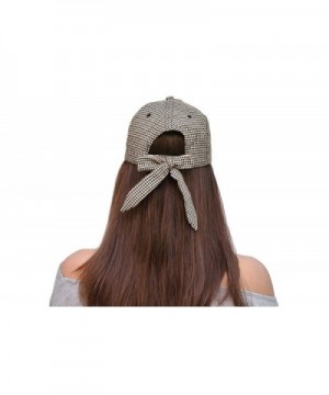 Skyed Apparel Women's Trendy Bowtie Baseball Cap Hat Collection (Multiple Colors) - Dark Olive Chidori Pattern - C412JYWBYJR