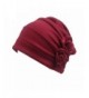 Highpot Women Flowers Head Cap Chemo Beanie Cancer Hat Scarf Turban Wrap Cap - Red - CO184S9HR7Q