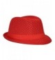 MLN Men's Mesh Fedora Red - C1128NQ2EUD