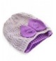Women Chunky Beanie Double Knit Cap Skull Ski Hat (14 Colors) - Purple - C011NCP3THD