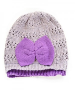 Chunky Beanie Double Colors Purple