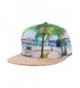 So'each Galaxy Hawaii Coconut Tree Print Flatbill Visor Snapback Cap Baseball Hat - CE12E6122CT