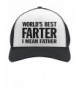 TeeStars World's Best Farter- I Mean Father Funny Gift For Dads Cool Trucker Hat Mesh Cap One Size Black/White - CX182WCKRS2