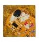 Swhiteme Luxurious 100% Silk Charmeuse Square Scarf - "Gustav Klimt's ""The Kiss""" - CU11FC5NFI9