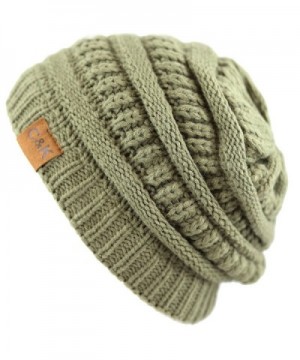 THE HAT DEPOT Women & Men Knit Beanie Soft- Warm and Chunky Beanie - Olive - CA12MZ6YN6Y
