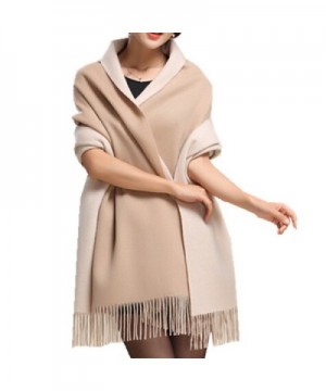 Saferin Cashmere Winter Shawl 26 Khaki - Double-faced Khaki and Beige Thick 400g - CQ120D03KWN