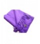 100% Cashmere Wool Scarf Solid Color Made in Germany - Plum - C41297FZAHH