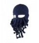 LSERVER Winter Warm Beanie Funny Balaclavas Unisex Knit Beard Octopus Hat - Dark Blue - CL1859GLRQ4