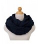 TrendsBlue Premium Winter Thick Infinity Twist Cable Knit Scarf - Diff Colors Avail. - Navy - C511R243YFR