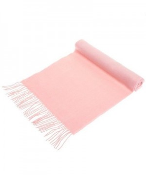 100% Cashmere Wool Scarf Solid Colors Made in Germany - Pink - C212EDVIZ55