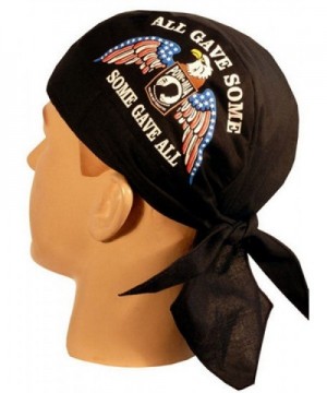 Skull Cap Biker Caps Headwraps Doo Rags - POW/MIA Some Gave All w/Eagle on Black - CB12ELHN6XH