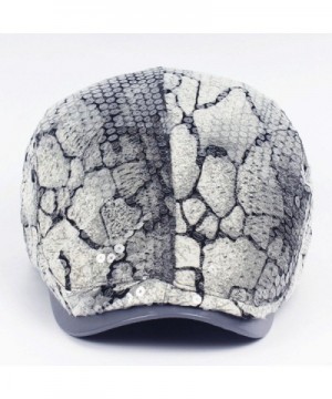 ZLSLZ Snakeskin Sequins Performance Newsboy in Men's Newsboy Caps