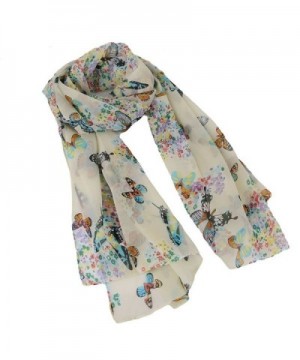 HENGSONG Butterfly Chiffon Scarves 61x23inches