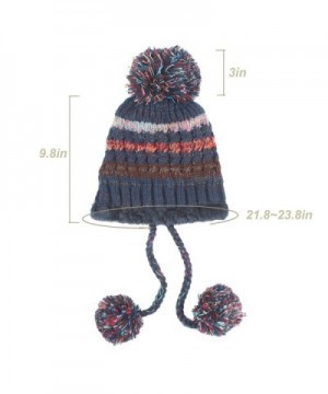 Kratarc Knitted Fleece Beanie Winter in Women's Skullies & Beanies