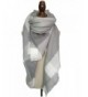 Women's Square Plaid Scarves Classic Cozy Tartan Blanket Wraps Shawls - Clolr4 - C7183LIOKD0