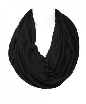 Wrapables Jersey Infinity Scarf Black in Cold Weather Scarves & Wraps