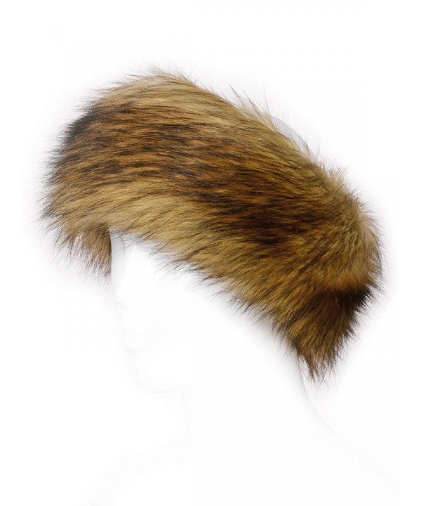 Futrzane Faux Fur Headband For Women Winter Earwarmer Earmuff Hat Ski - Honey - CN12LNKEI5F