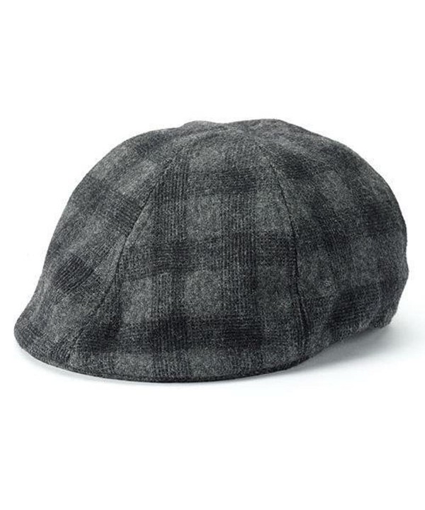 Apt 9 Men Plaid IVY newsboy Cap Black Gray Charcoal Cabbie Hat - CA12N45AVF5