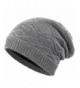 Connectyle Mens Thick Slouchy Knit Beanie Hat Lined Warm Winter Hats Watch Cap - Grey - C2186U3WZ9Y