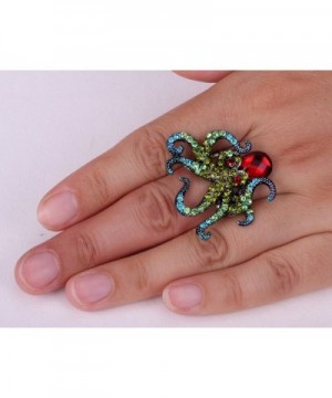 YACQ Jewelry Crystal Octopus Stretch