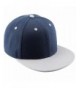 squaregarden Snapback Hats-Flat Bill Adjustable Trucker Hat Baseball Cap - Navy Blue & Grey - C3188HM2XC5